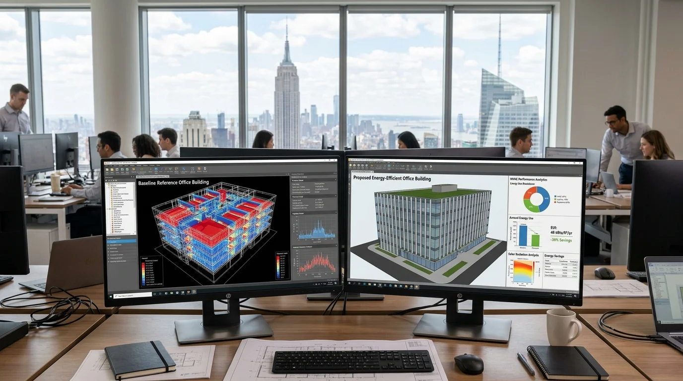 Baseline vs Proposed Building Energy Model Simulation in Architectural Studio