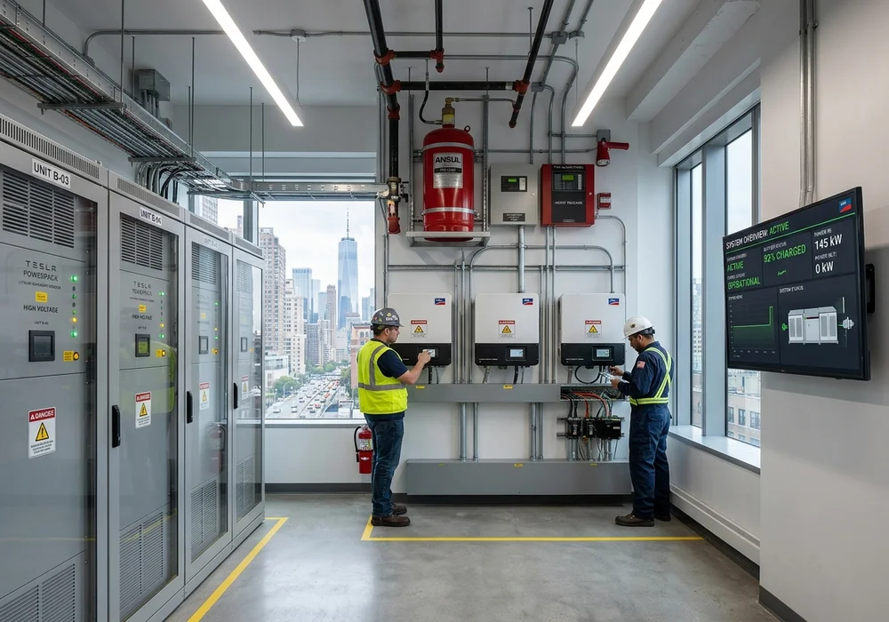 Commercial Indoor Battery Energy Storage System Room in NYC