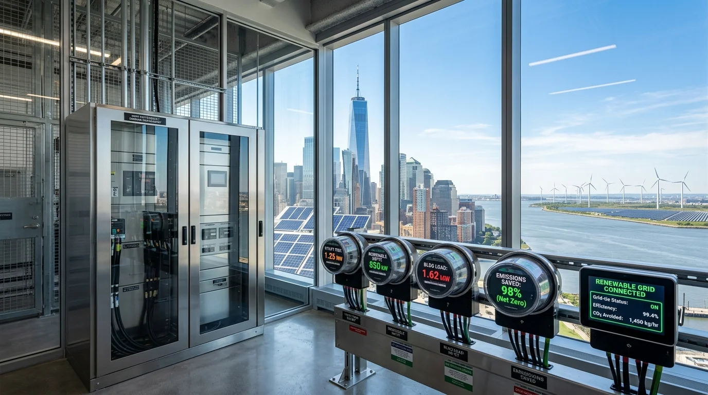Modern NYC Building Electrical Switchgear and Renewable Grid Power Connectivity