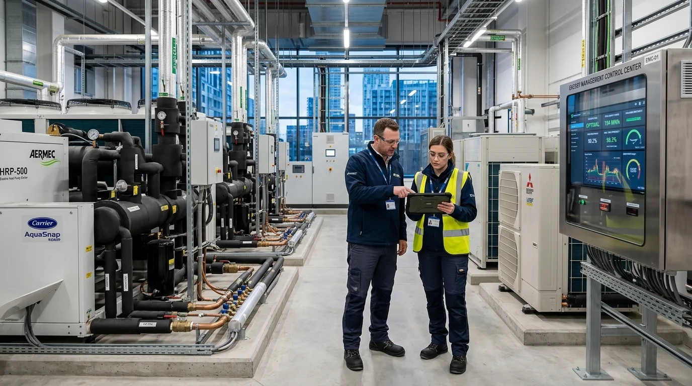 Commercial Building Central Plant Electrification with Electric Heat Pump Chillers and Smart Energy Automation