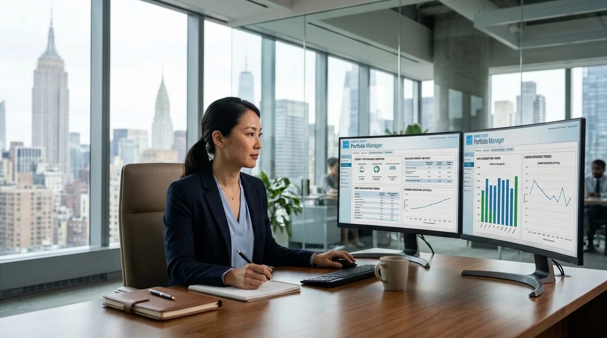 Commercial Energy Consultant Analyzing ENERGY STAR Portfolio Manager Meter Errors and Reconciling Utility Data in NYC Office