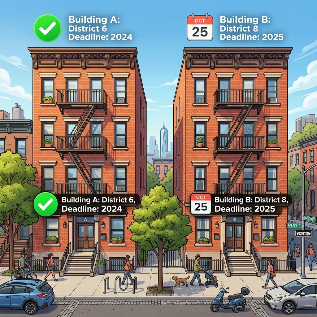 Comparison of Similar Buildings with Different LL152 Deadlines