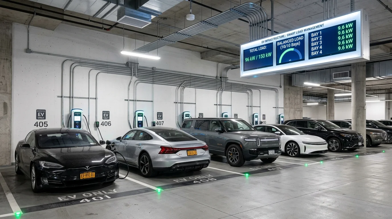 Smart EV Charging Load Management System in NYC Multifamily Parking Garage