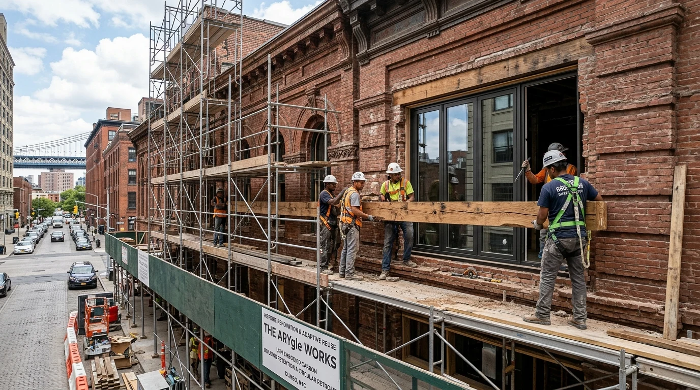 Adaptive Reuse and Historic Facade Retention Project in New York City Cutting Embodied Carbon Through Building Preservation