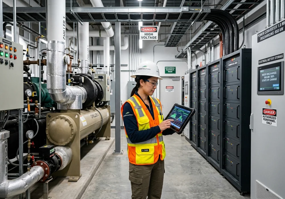 Commercial HVAC and Battery Storage Dispatch During Demand Response