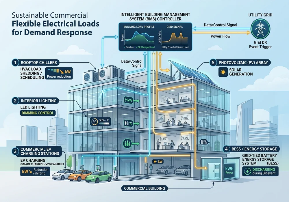 Commercial Smart EV Charging and Flexible Building Loads