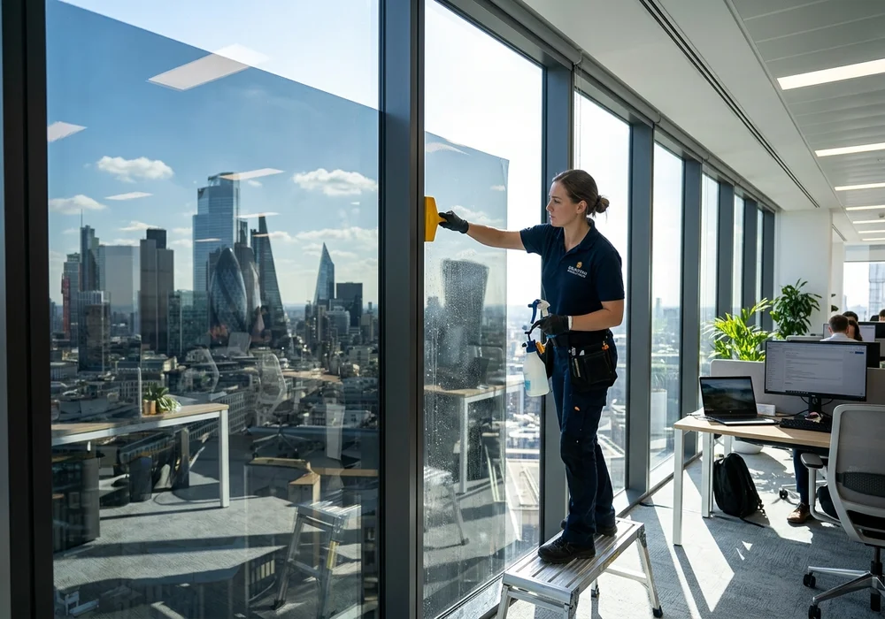 Commercial Window Film Installation on Office High-Rise